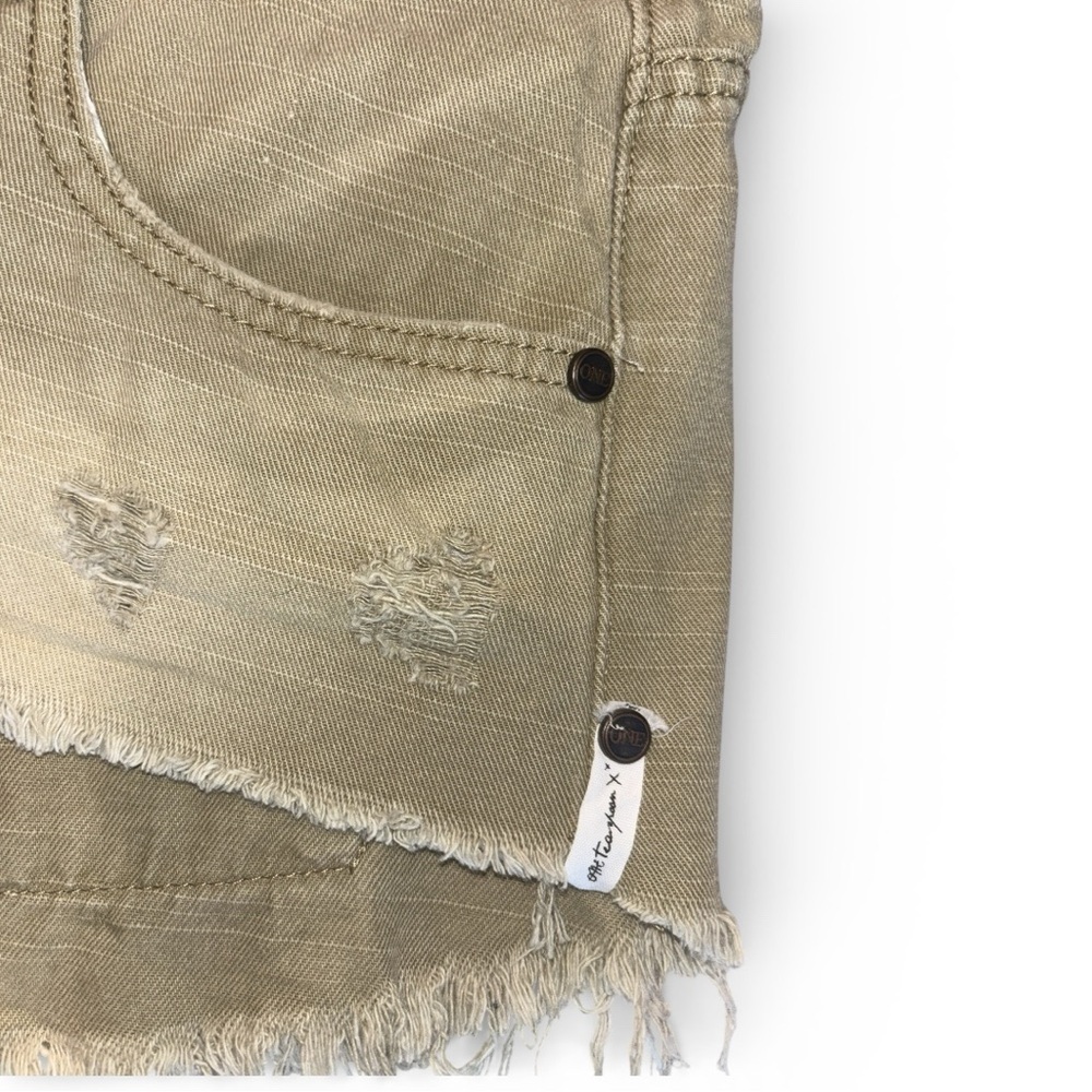 One Teaspoon Bonitas Australian Boho distressed grunge Frayed Jean Shorts 28 - Picture 8 of 14